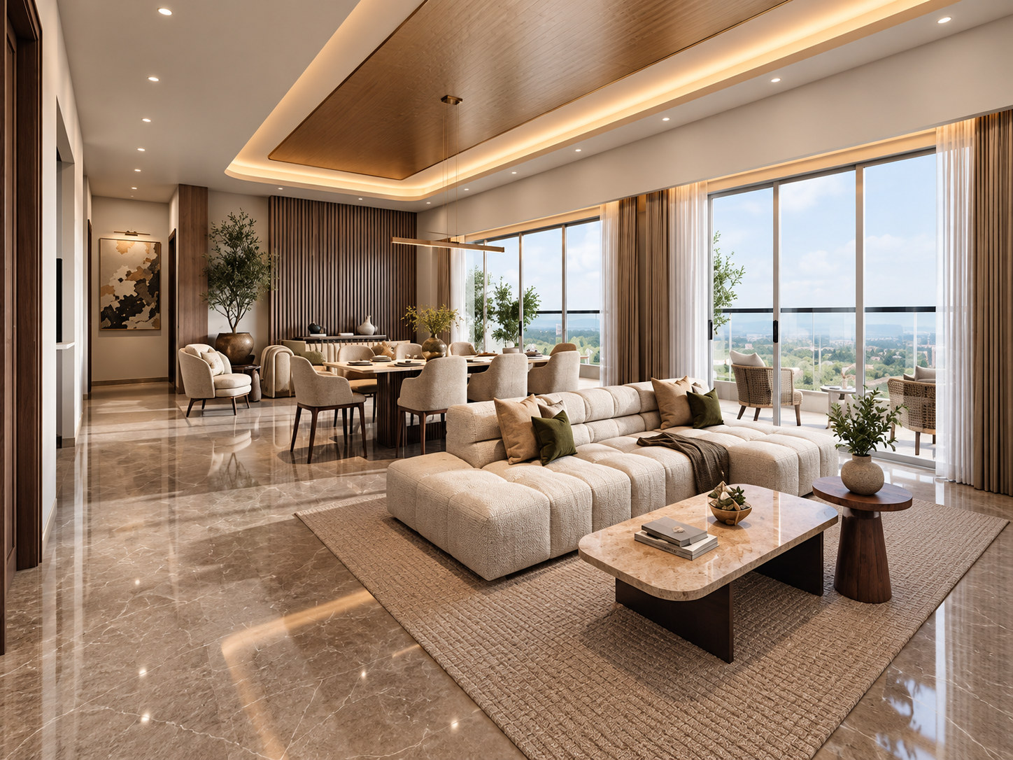 Cocoa County premium living and dining interior
